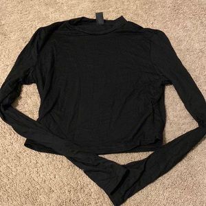 SHEIN mock neck cropped long sleeve